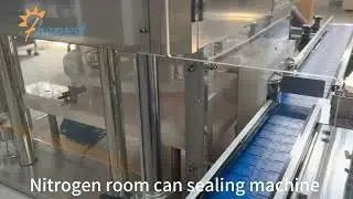 Nitrogen Room Can Sealing Machine for Tin Nut Food Cans , Automatic Can Seamer Machine for Tin Can