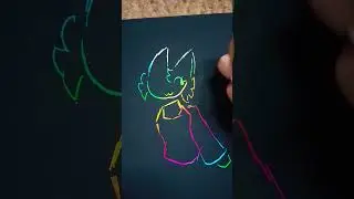 drawing on rainbow scratch paper (⁠≧⁠▽⁠≦⁠) #art #fyp #plsdontflop #shorts