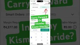 Carry Forward or Intraday Buy and sell #optiontrading #niftycallandputbuy #callput