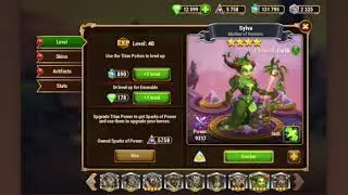 Hero Wars - Sparks of Power per titan level and evolution