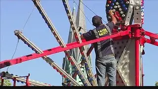 Setup for Fall Festival continues