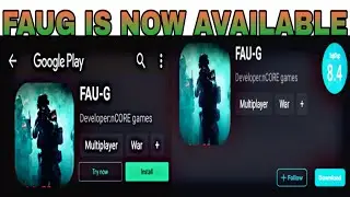 FAU-G is now available on playstore and tap tap || Is faug launches today || faug release date #faug