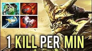 WTF BUILD DOTA2 1 KILL PER MIN Brutal Sand King Carry x2 Caustic by SG.Kingrd 322 Pub Dota 2