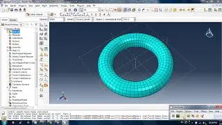Compression of stacked inflated torus: FEA in abaqus: part 01