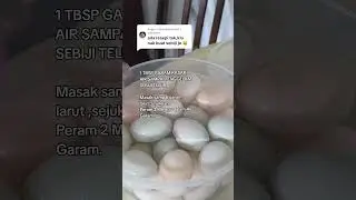 Resepi Telur Asin Untuk Sebiji Telur Itik #telurasin