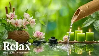 Soothing Spa Piano Music 🌿 Relaxing Sleep Music & Nature Sounds, Bamboo Water Fountain, Calm Music