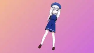 Cute anime girl dancing