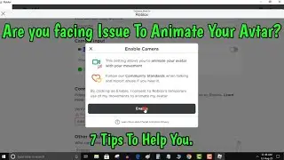 Fix : Roblox Face Tracking Not Working or Showing | Roblox Face Tracking Issue