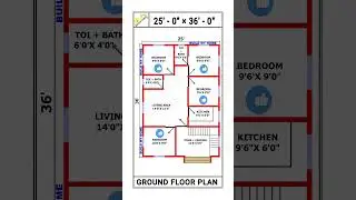 25 x 36 ghar ka naksha/ 25 x 36 house plan/ #buildmyhome #shorts #trending #ytshorts  💋