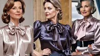 Sophisticated Older Women Over 70 Casual Wear Satin/Silk Tops And Skirts Fashion In 2025 |Royal Look