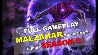Malzahar Gameplay vs Zed - Best Wave clearing Champion - SEASON 8