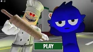 BLUE ( JEVIN ) SPRUNKI vs PAPA PIZZA PIZZERIA FULL GAMEPLAY - ROBLOX