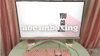 AOC PINK GAMING MONITOR UNBOXING