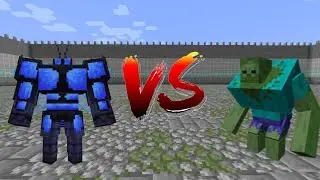 minecraft mob battle 33- warped mosco vs mutant zombie