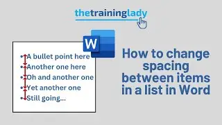 How to change spacing between items in a list in Word