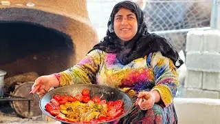 Cooking chicken in a special pan | rural life