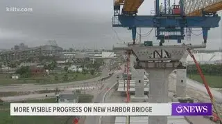 More visible progress on the new Harbor Bridge in Corpus Christi