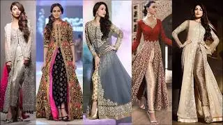 Most Beautiful & Stylish Gown Style Open Shirts Casual Party Wear Collection