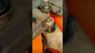 Rotor Bearing Removal.  On hydraulic press. Good tools and equipment make work easy. #Bearings
