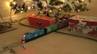 Yule Train - O Gauge Trains around Christmas Trees