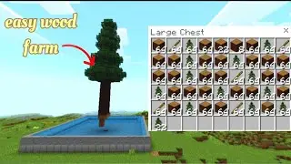 Easy Wood Farm #minecraft #gameplay #video 