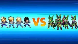 Vegeta all forms vs cell all forms gameplay #8