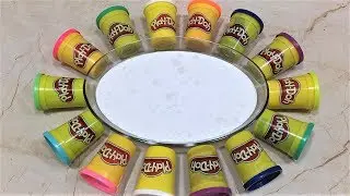 Mixing Play-Doh into Glossy Slimes !!! Relaxing Slimesmoothie Satisfying Slime Videos #91