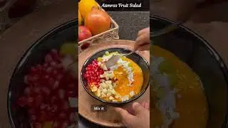 Aamras Fruit Salad - a must try super tasty & 2 minute mango dessert | Kitchen S #shorts