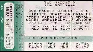 Jerry Garcia & David Grisman - 1/12/94 - Warfield Theater; San Francisco, CA - aud