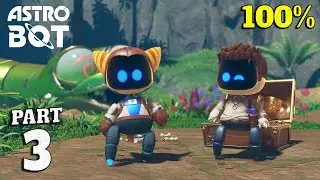 Astro Bot 100% Walkthrough Full Gameplay Part 3 - Serpent Starway All Bots, Puzzle Pieces, Trophies