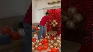 How to make balloon arch | balloon garland tutorial | birthday decoration ideas at home |#ytshorts