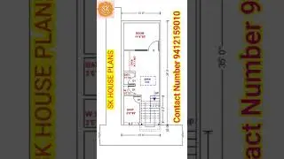 House Design With One Shop 13' X 36' // 52 Gaj House Map // 468 SQFT House Plan #shorts
