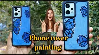 Butterfly phone cover painting | Butterfly back cover | Diy phone case | cute phone cover painting |