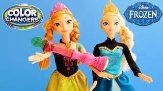 Disney Frozen Elsa and Anna Color Magic Changers Wand - NEW Frozen Barbie Dolls