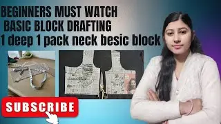 One Deep One Pack Neck Basic Block | Easy Drafting for Blouse & Kurti