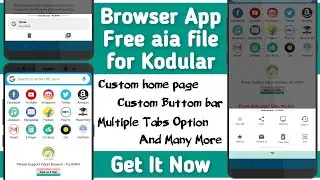 Browser application Free aia file for Kodular || With all advansed features || Tech Developer