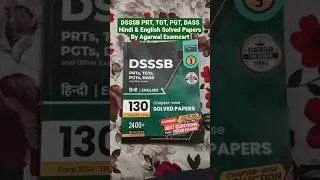 DSSSB PRT, TGT, PGT, DASS Hindi & English Solved Papers By Agarwal Examcart
