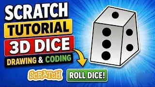 Scratch Tutorial for beginners creating 3D Art with 2D Shapes | Dice Rolling 🎲| #howto  #scratch 