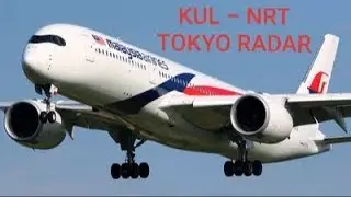 Malaysia airlines airbus a350 / KUL - NRT / tokyo approach / ATC / flightradar24 / liveATC.net