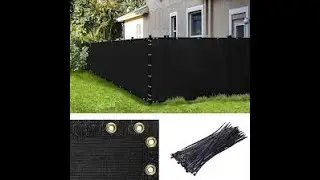 Amgo 4' x 50' Black Fence Privacy Screen &ndash; Durable Outdoor Shade & Wind Barrier