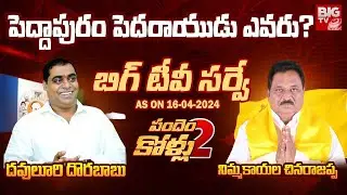 BIG TV Survey On Peddapuram Assembly constituency | Nimmakayala Chinarajappa vs Dora Babu Davuluri