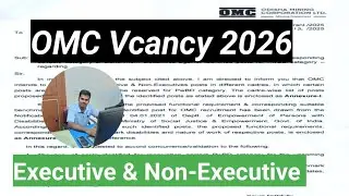 OMC Vacancy Executive &Non-Executive//KRUSNANSHU//STUDYSTART//