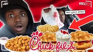 TRYING CHICK-FIL-A NEW WAFFLE SANDWICH