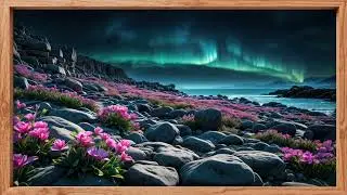 Rocky Beach Aurora / TV Display 4K