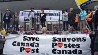 Canadian Labour Congress Anti-Austerity Protest March Conclusion in Montreal (0014)