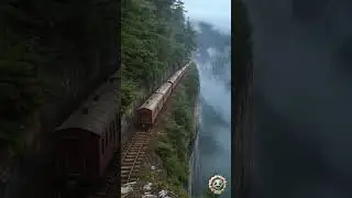 🚂 Old Train on a Terrifying Cliff Edge! Heights You Won&rsquo;t Believe 😱 #youtubeshorts #short  #shorts