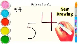 How To Draw Road Roller From Number 54 | How To Make Road Roller Engine Drawing In Easy Way