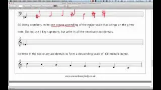 ABRSM Music Theory Grade 3 - Question 4 Practice - Scales