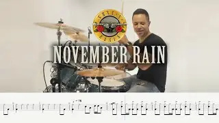 Guns N' Roses - November Rain na bateria | Drum cover com partitura musica - @partiturademusica