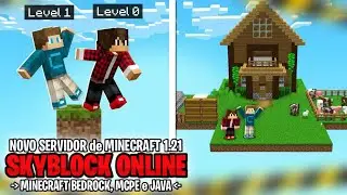 NOVO SERVIDOR DE SKYBLOCK ONLINE para MINECRAFT JAVA e BEDROCK #minecraft #skyblock